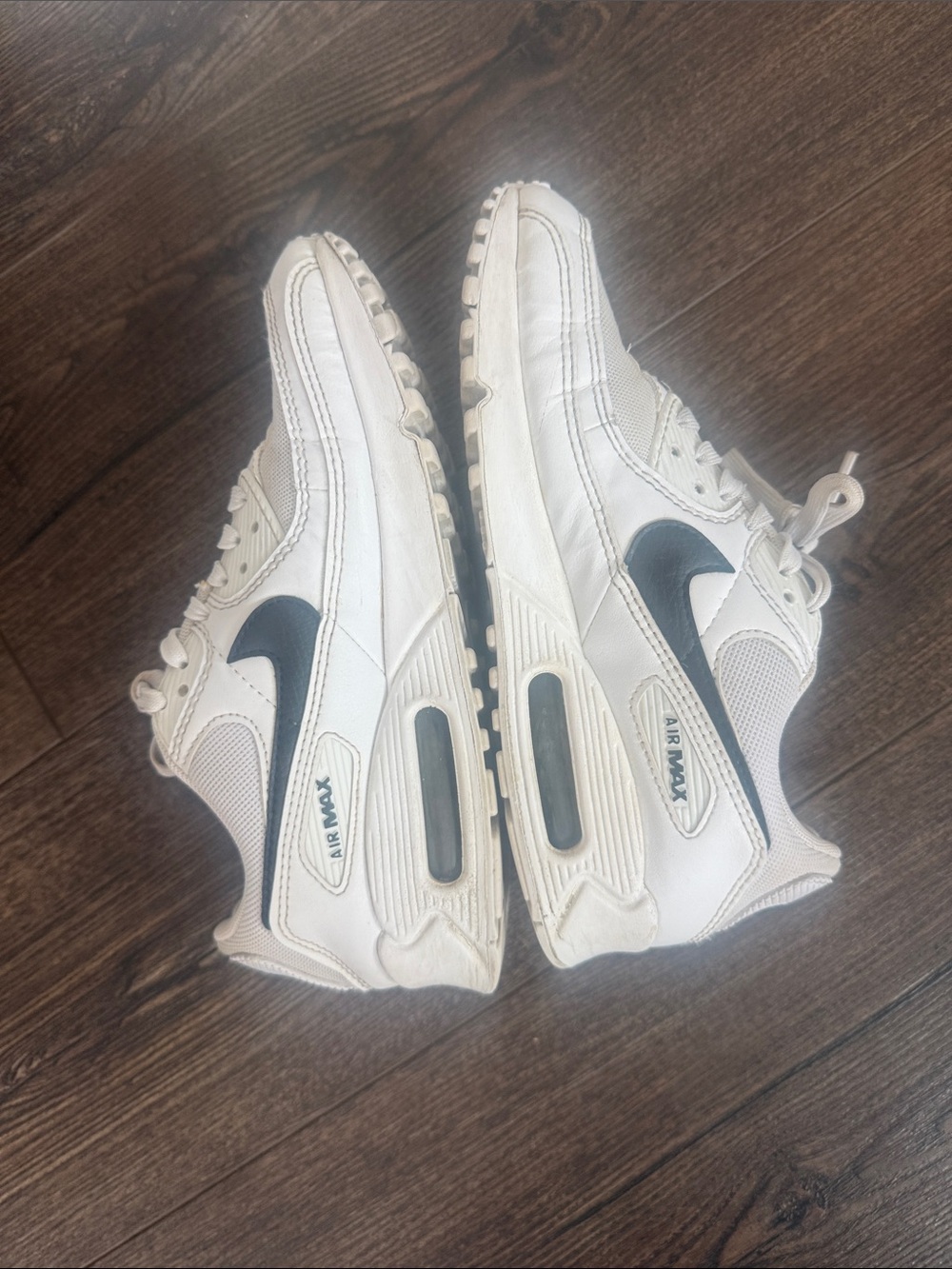 Nike Air Max 90 White and Black Women’s Air Max 90 Sneakers 7 - Picture 5 of 11